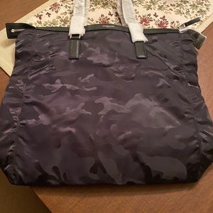 Michael Kors Black Nylon Camo Kent Tote.